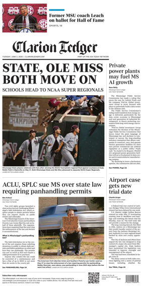 Cover of Clarion Ledger