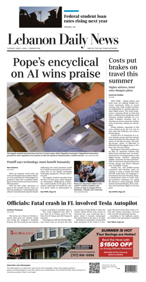 Cover of Lebanon Daily News