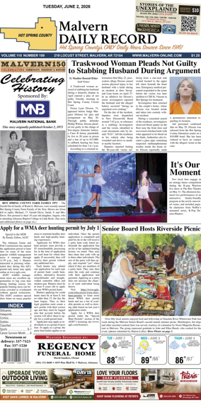 Cover of Malvern Daily Record