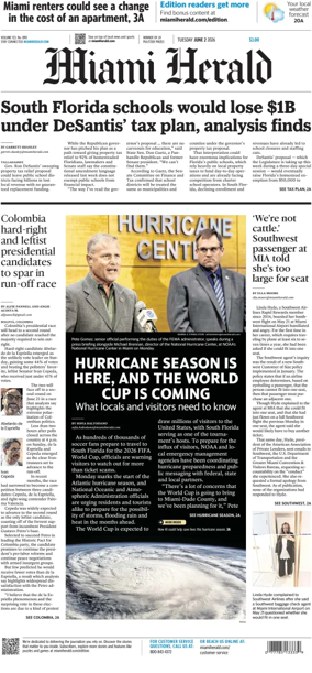 Cover of Miami Herald