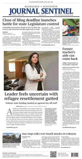 Cover of Milwaukee Journal Sentinel
