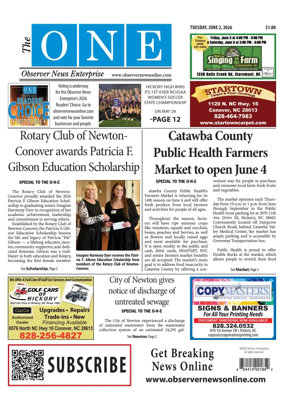 Cover of Observer News Enterprise