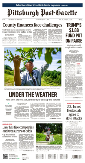 Cover of Pittsburgh Post-Gazette