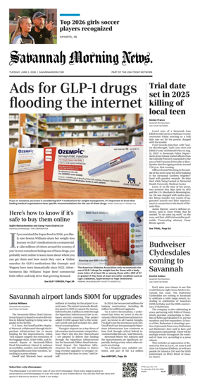 Cover of Savannah Morning News