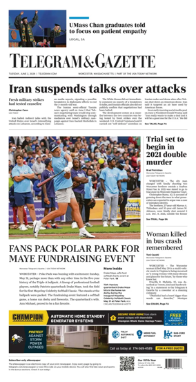 Cover of Telegram & Gazette