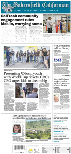 Cover of The Bakersfield Californian