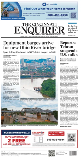 Cover of The Cincinnati Enquirer