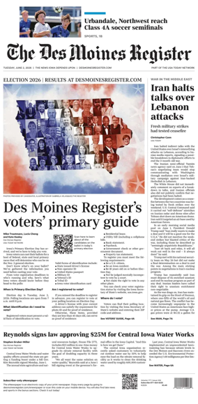 Cover of The Des Moines Register