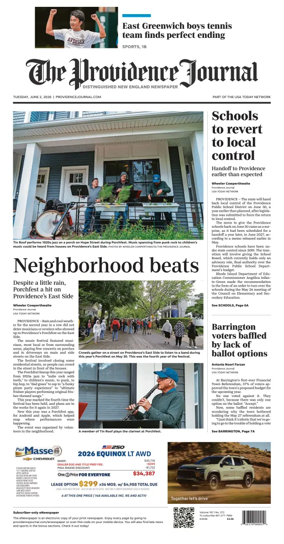 Cover of The Providence Journal