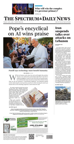 Cover of The Spectrum & Daily News