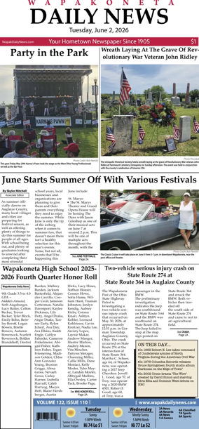 Cover of Wapakoneta Daily News