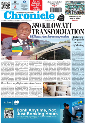 Cover of Chronicle (Zimbabwe)