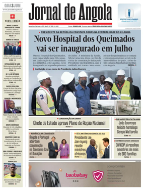 Cover of Jornal de Angola