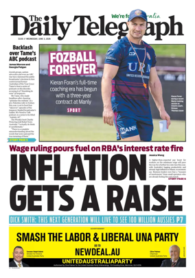 Cover of The Daily Telegraph (Sydney)