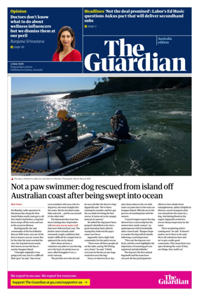 Cover of The Guardian Australia
