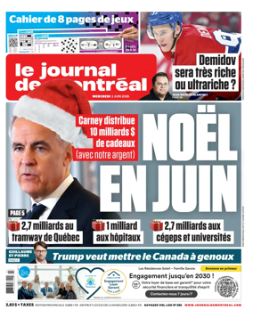 Cover of Le Journal de Montreal