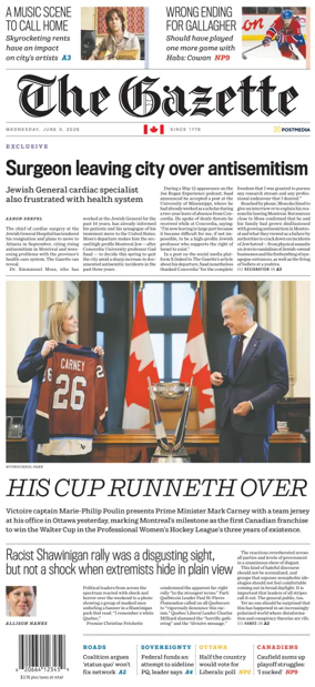 Cover of Montreal Gazette