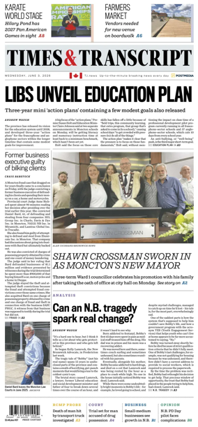 Cover of Times & Transcript