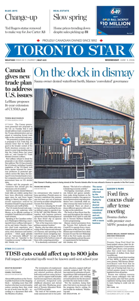 Cover of Toronto Star