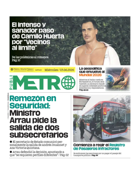 Cover of Publimetro Chile