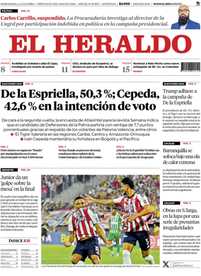 Cover of El Heraldo (Colombia)