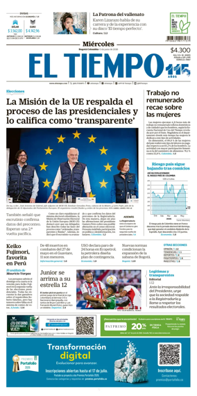 Cover of El Tiempo (Bogota)