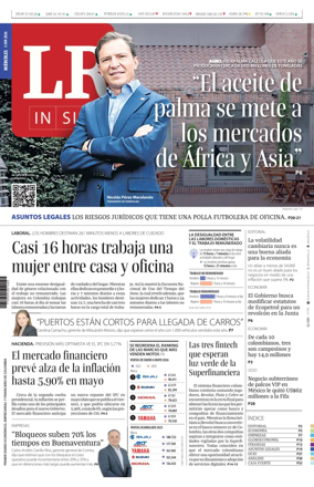 Cover of La Republica (Colombia)