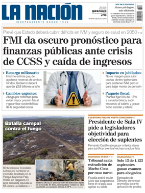 Cover of La Nacion (Costa Rica)