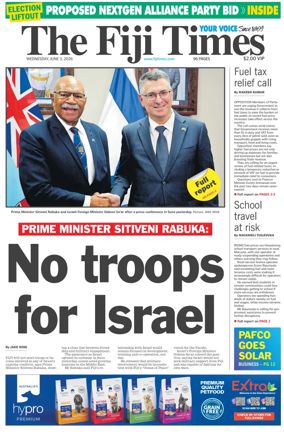 Cover of The Fiji Times