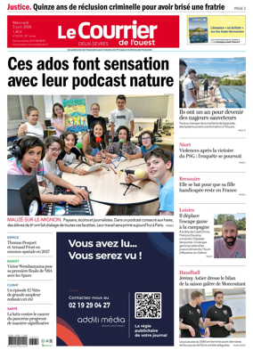 Cover of Le Courrier de l’Ouest (Deux-Sevres)