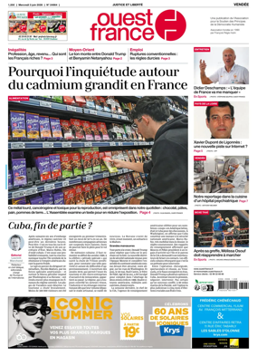 Cover of Ouest France (La Roche-sur-Yon - Fontenay-le-Comte)