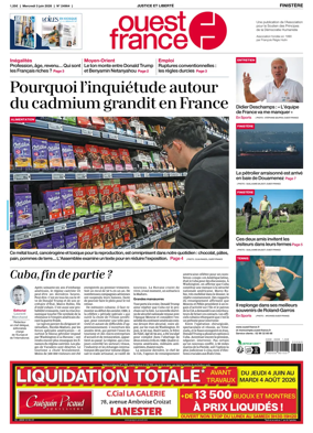 Cover of Ouest-France (Quimperle Concarneau)
