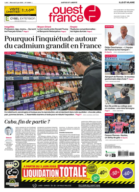 Cover of Ouest France (Saint-Malo)
