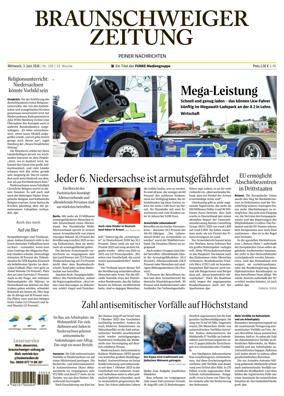 Cover of Braunschweiger Zeitung (Peine)