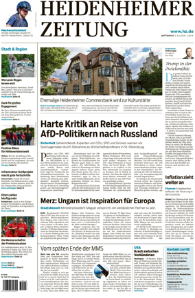 Cover of Heidenheimer Zeitung