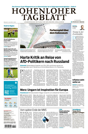 Cover of Hohenloher Tagblatt