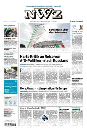Cover of NWZ – Neue Wurttembergische Zeitung