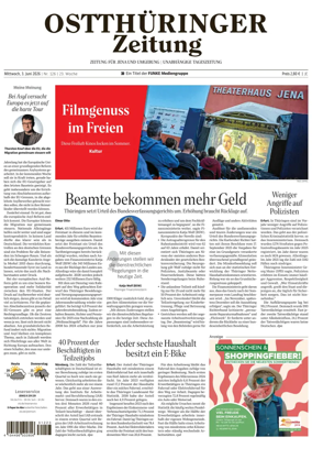 Cover of Ostthuringer Zeitung (Jena)