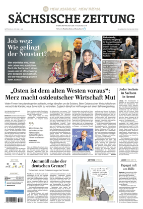 Cover of Sachsische Zeitung (Hoyerswerda)