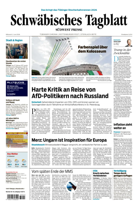Cover of Schwabisches Tagblatt - Tubinger Chronik