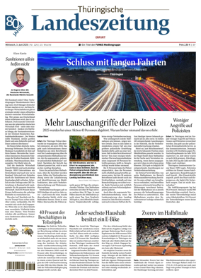Cover of Thuringische Landeszeitung (Erfurt)