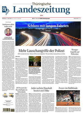Cover of Thuringische Landeszeitung (Gera)