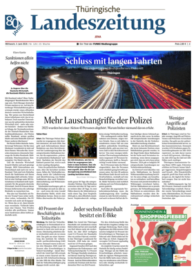 Cover of Thuringische Landeszeitung (Jena)