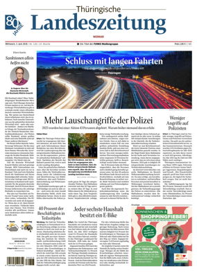 Cover of Thuringische Landeszeitung (Weimar)