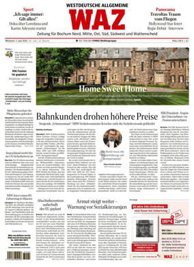 Cover of Westdeutsche Allgemeine Zeitung (Bochum)