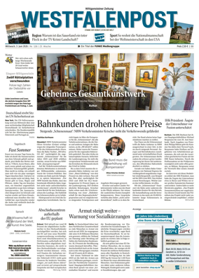 Cover of Westfalenpost (Bad Berleburg Wittgenstein)