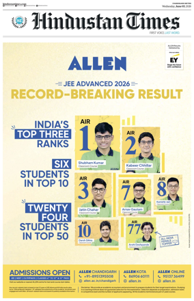 Cover of Hindustan Times (Chandigarh)