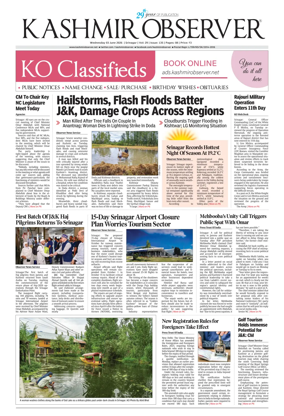 Cover of Kashmir Observer
