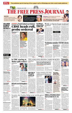 Cover of The Free Press Journal