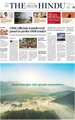 Cover of The Hindu (Hyderabad)
